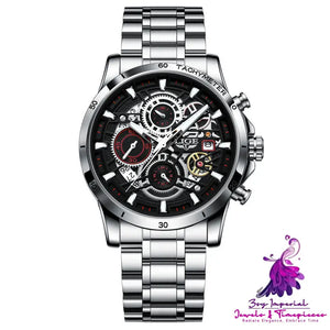 Multifunctional Skeleton Design Quartz Watch