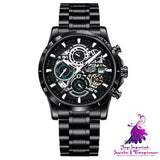 Multifunctional Skeleton Design Quartz Watch