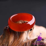 Transparent Natural Agate Ring