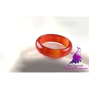 Transparent Natural Agate Ring