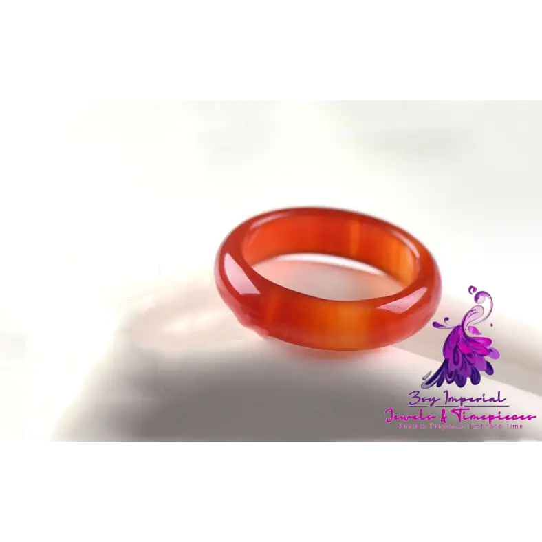 Transparent Natural Agate Ring