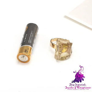 Natural Crystal Rough Stone Ring