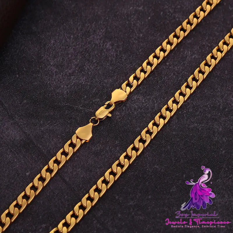 18K Gold Plated NK Necklace for Men