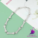 Bone Shape Diamond Cuban Necklace