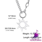 Titanium Steel Sun Pendant Necklace Clavicle Chain