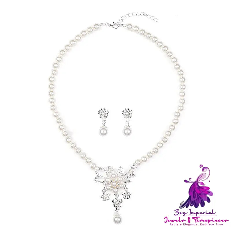 Pearl Flower Necklace Set