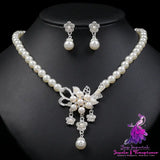 Pearl Flower Necklace Set