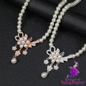 Pearl Flower Necklace Set