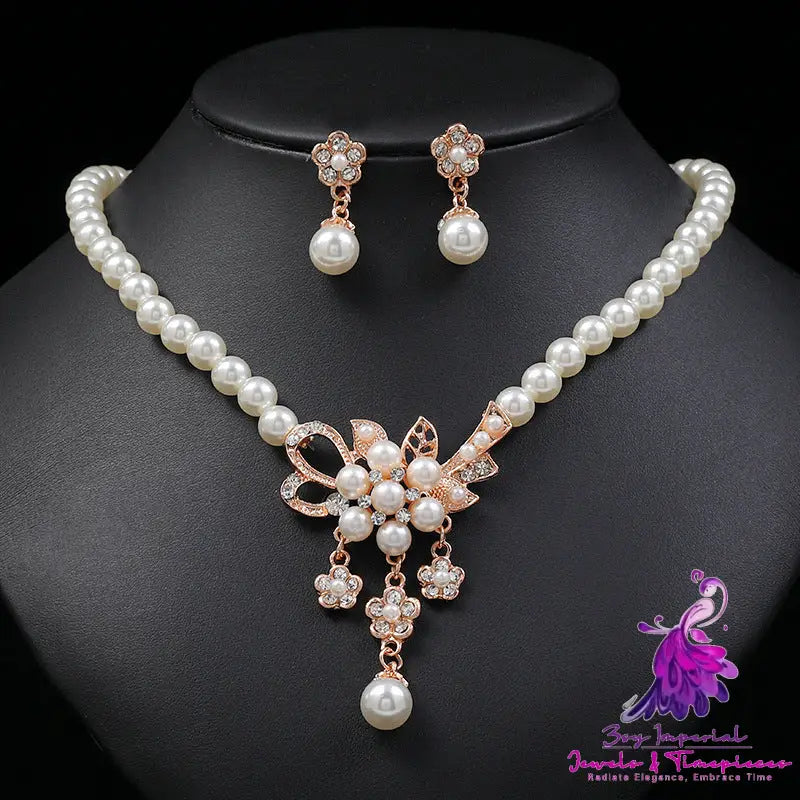 Pearl Flower Necklace Set