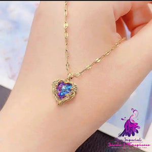 Titanium Steel Ocean Heart Titanium Steel Necklace For Women