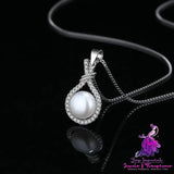 Pearl Pendant Necklace Freshwater Women