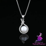 Pearl Pendant Necklace Freshwater Women