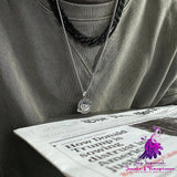 Hip Hop Purple Diamond Pendant Necklace