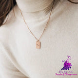 DIY Personalized Name Square Box Chain Necklace