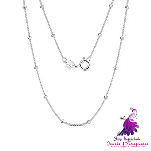 Sterling Silver Side Beads Necklace