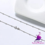 Sterling Silver Side Beads Necklace