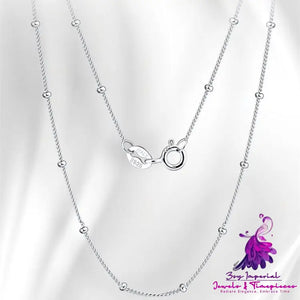 Sterling Silver Side Beads Necklace