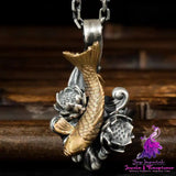 Koi Jumping Dragon Gate Necklace