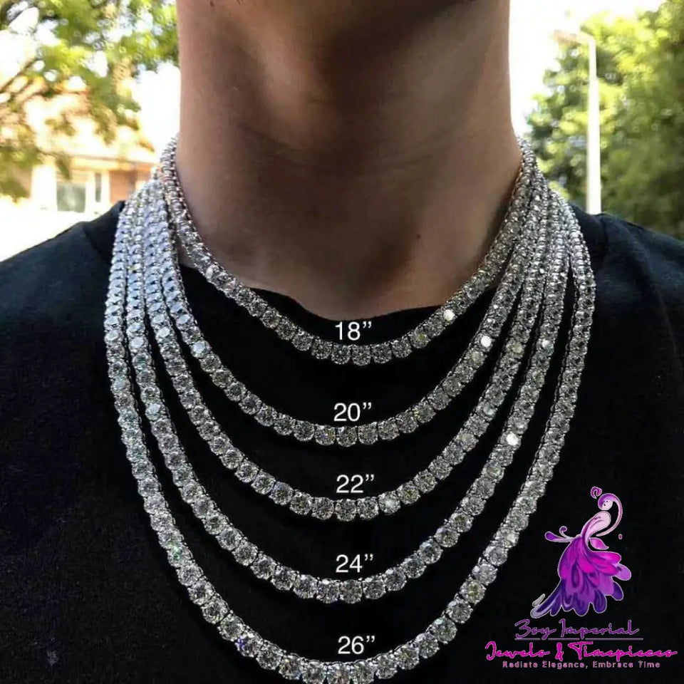 Hip Hop Zircon Tennis Chain Necklace