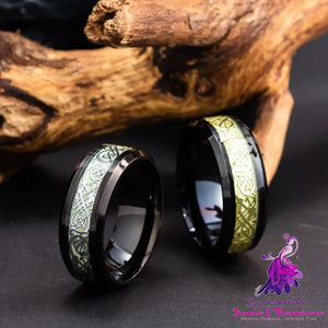 Noctilucent Dragon Pattern Ring