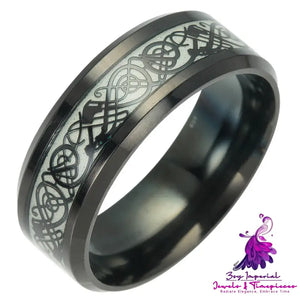 Noctilucent Dragon Pattern Ring