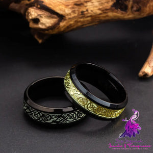 Noctilucent Dragon Pattern Ring