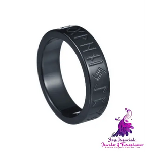 Viking Rune Titanium Steel Ring