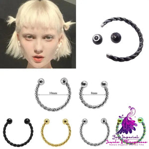 Twist Horseshoe Rod Nose Ring