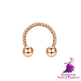 Twist Horseshoe Rod Nose Ring