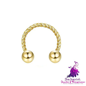 Twist Horseshoe Rod Nose Ring