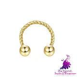 Twist Horseshoe Rod Nose Ring