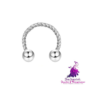 Twist Horseshoe Rod Nose Ring