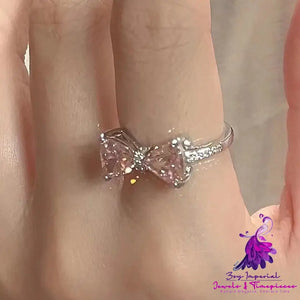 Princess’s Castle Pink Zircon Bow Ring