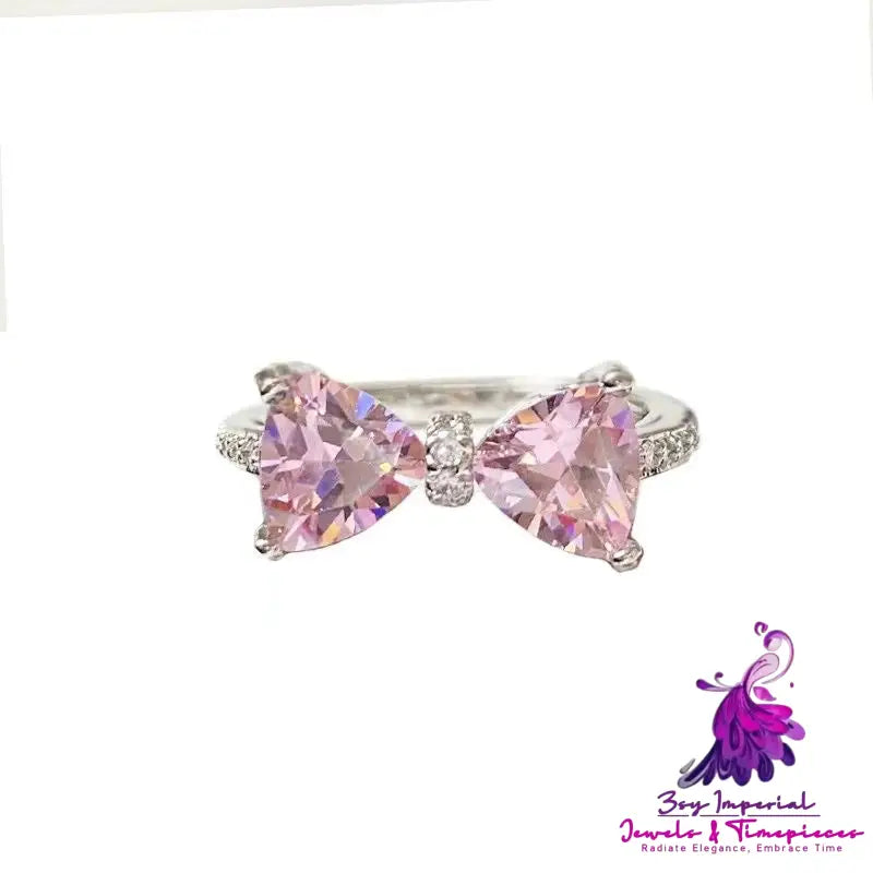 Princess’s Castle Pink Zircon Bow Ring