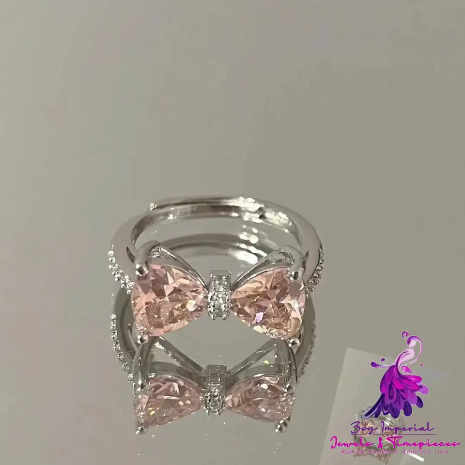 Princess’s Castle Pink Zircon Bow Ring