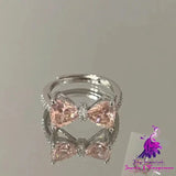 Princess’s Castle Pink Zircon Bow Ring