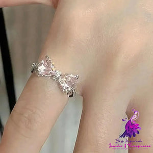 Princess’s Castle Pink Zircon Bow Ring