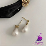 Vintage Water Drop Pearl Earrings