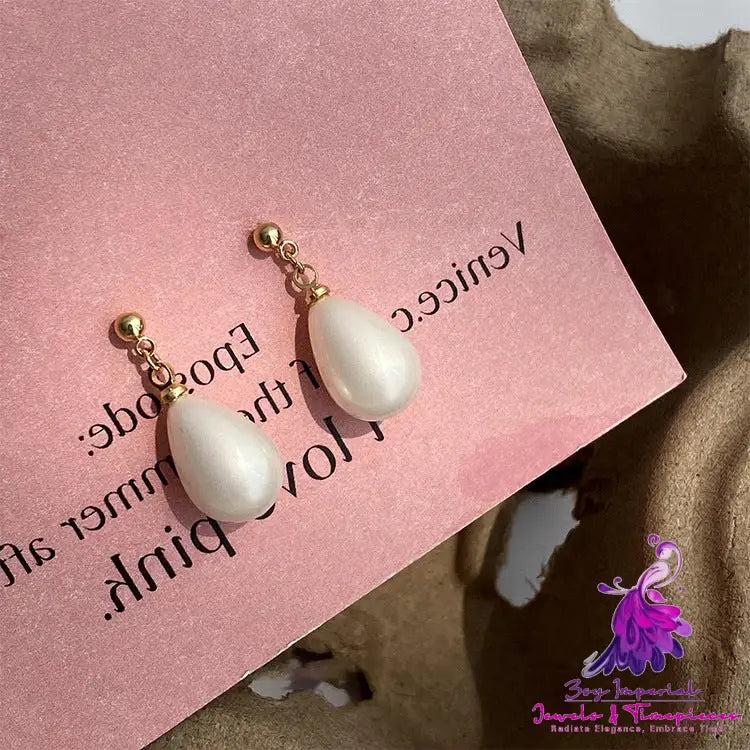 Vintage Water Drop Pearl Earrings