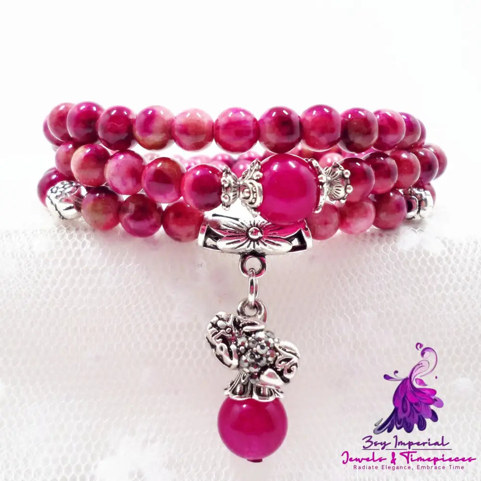 Red Agate Pomegranate Bracelet