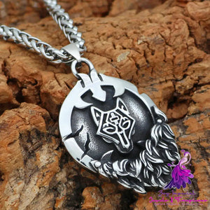 Wolf Rune Pendant Necklace