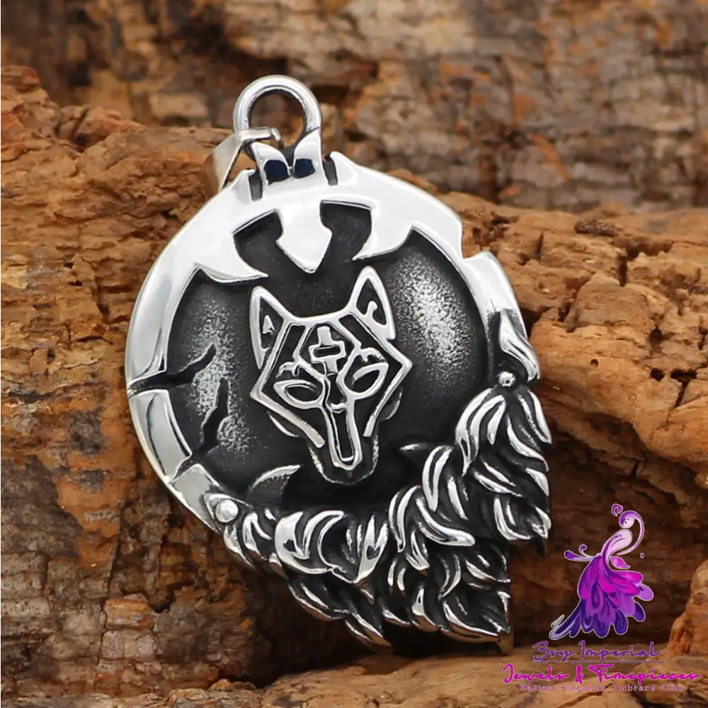 Wolf Rune Pendant Necklace