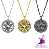 Pentagram Round Necklace