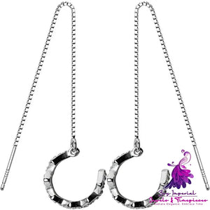 One-Piece Sterling Silver Earrings