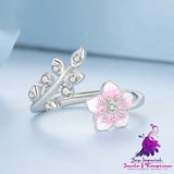 Gradual Pink Flower Ring