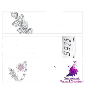 Gradual Pink Flower Ring