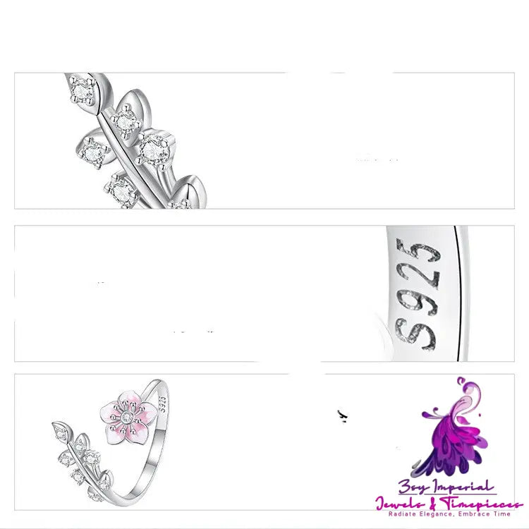 Gradual Pink Flower Ring