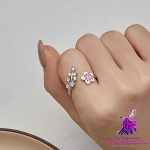 Gradual Pink Flower Ring