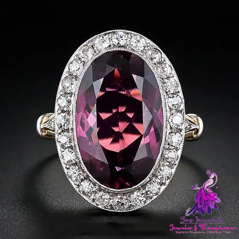 Pomegranate Jacinth Two Color Ring