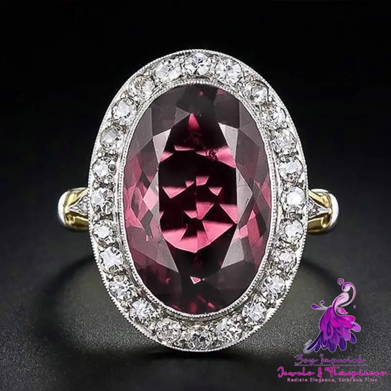 Pomegranate Jacinth Two Color Ring